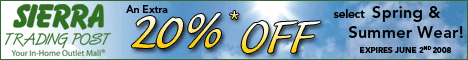 20% off Spring and Summer Wear at Sierra Trading Post